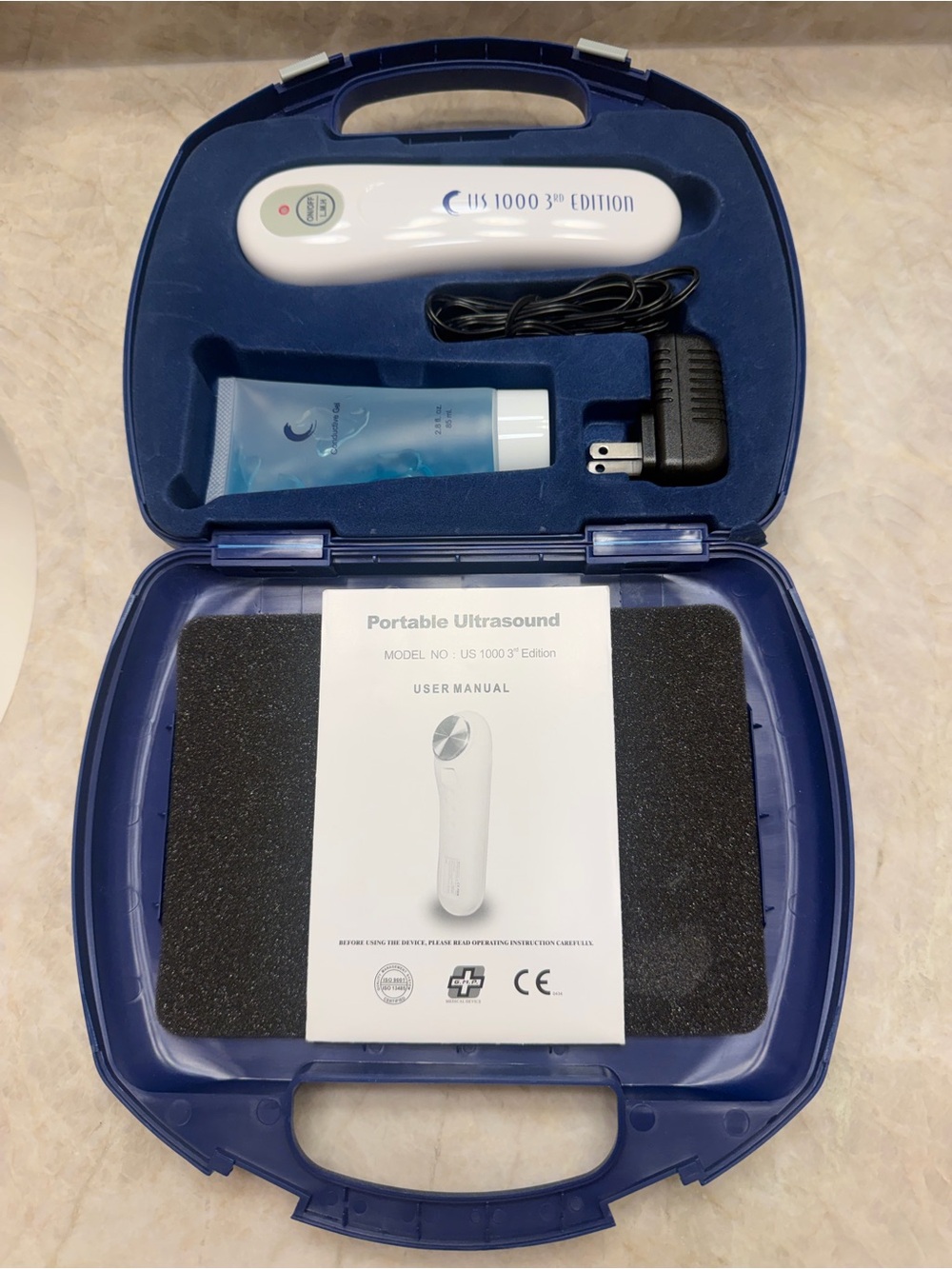 US 1000 3rd Edition Portable Ultrasound Device - Blue Case